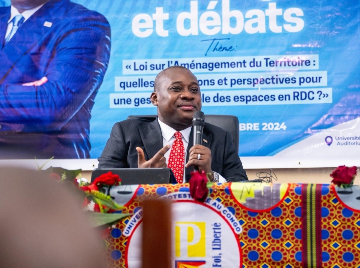 Devant les étudiants de l’UPC, RDC : Guy Loando appelle à l’appropriation de la notion sur l’Aménagement du territoire !